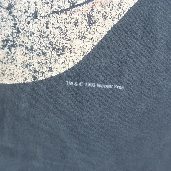 Vintage 90s Warner Bros Tasmanian Devil T-Shirt XL 1993 Black Made In USA - Picture 6 of 13